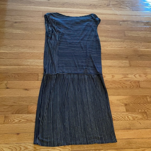 Derek Lam for Design Nation black, white stripe sleeveless rayon/polyester dress - Picture 3 of 8